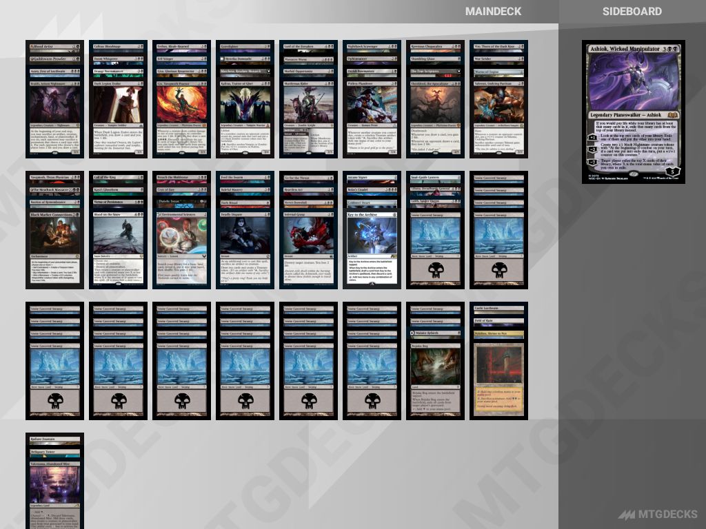 HistoricBrawl Ashiok, Wicked Manipulator deck by EmptyG • MTG DECKS