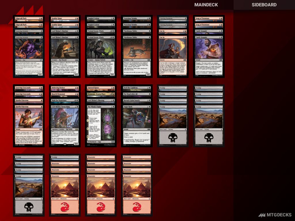 Standard Rakdos Rats deck by vaughaner98 • MTG DECKS