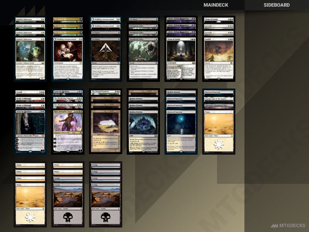 Arena Standard Ashiok Bo1 deck by Steelgrip • MTG DECKS