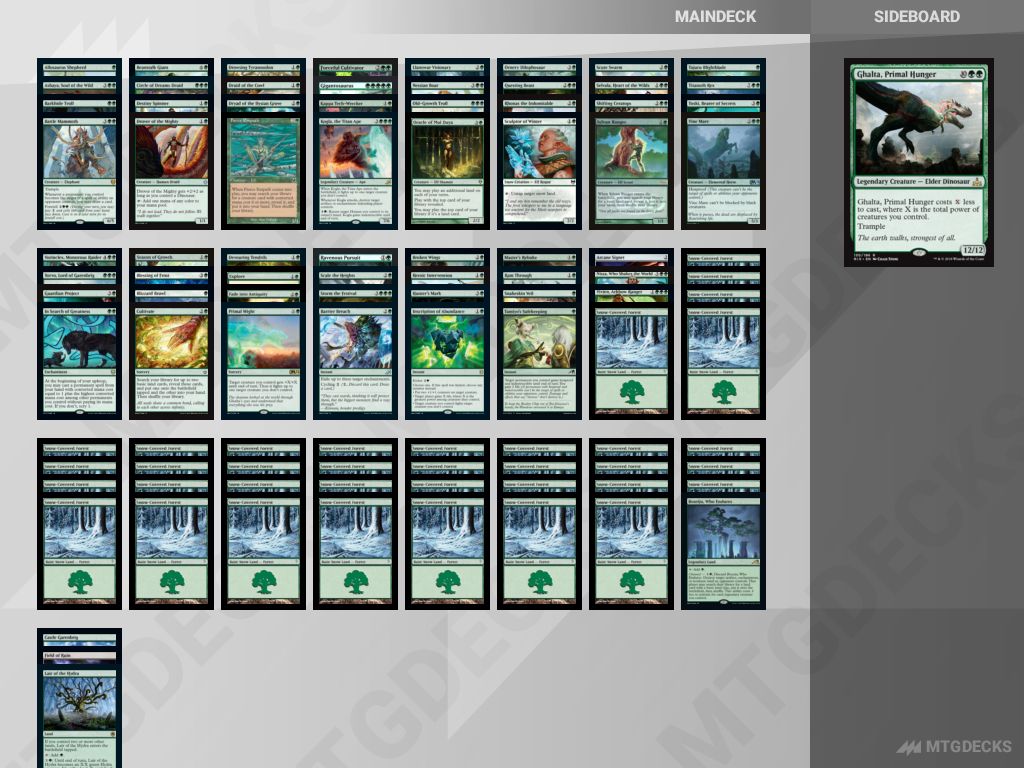 Arena HistoricBrawl ghalta h brawl apr deck by landforturn • MTG DECKS