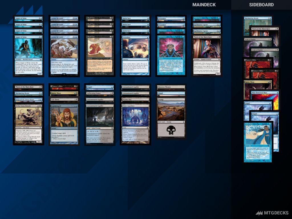 Pauper UB Faeries deck by zukuchi • MTG DECKS