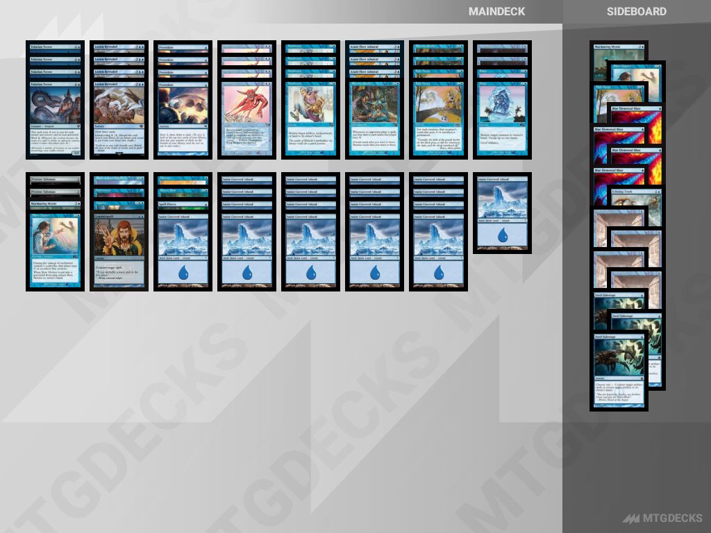 Pauper Mono U Bounce Control deck by HIGOr_sERGIO • MTG DECKS