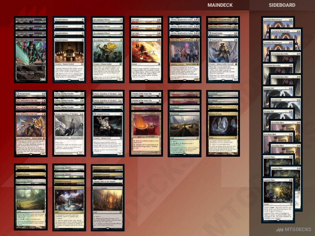 Arena Standard Boros Humans deck by Wulfram • MTG DECKS