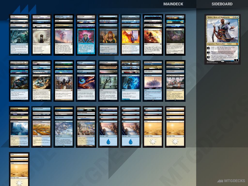 Arena HistoricBrawl Teferi Brawl deck by Gainsay • MTG DECKS