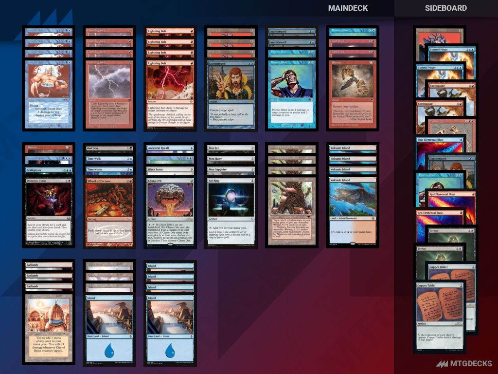 MTG Oldschool Counter Burn top decks • MTG DECKS