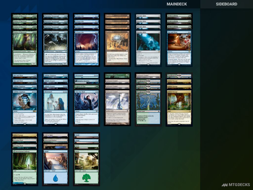 MTG Historic Simic Rise and Shine top decks • MTG DECKS