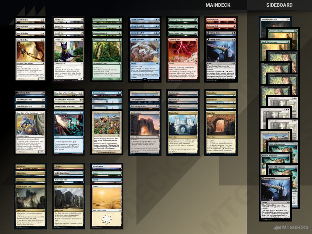 MTG Pauper 5 Color Gates top decks • MTG DECKS