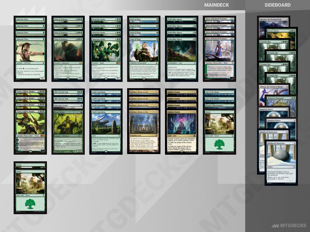 Pioneer Green Devotion deck by aspiringspike • MTG DECKS