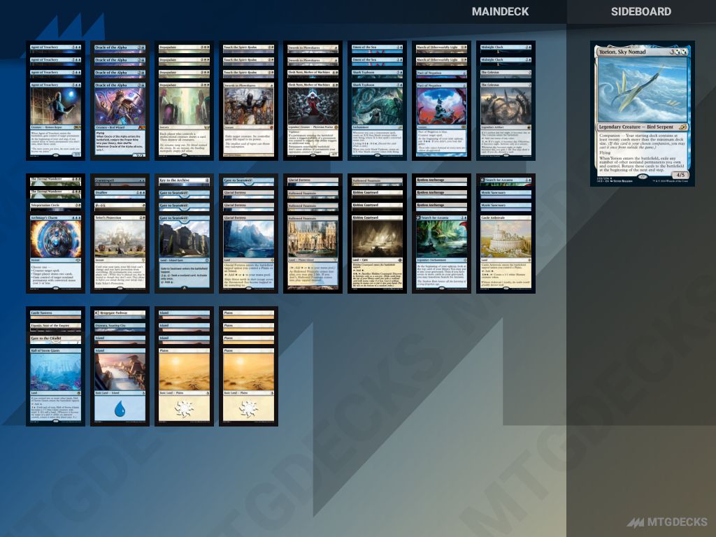 Timeless Azorius Yorion deck by MTGAAssistantMeta • MTG DECKS