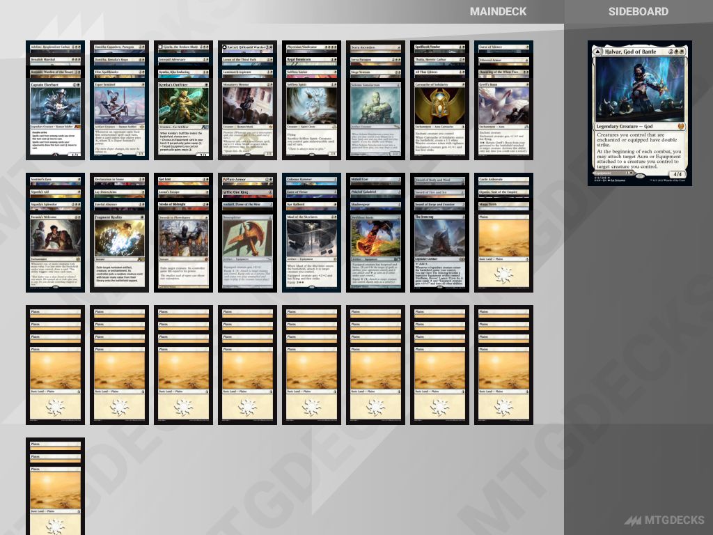 HistoricBrawl Halvar, God of Battle deck by HistoricBrawler • MTG DECKS