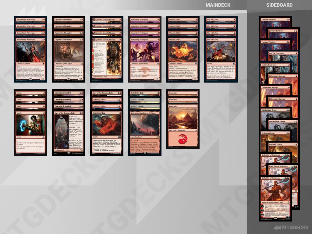 Standard Red Deck Wins deck by Squirtle19 • MTG DECKS