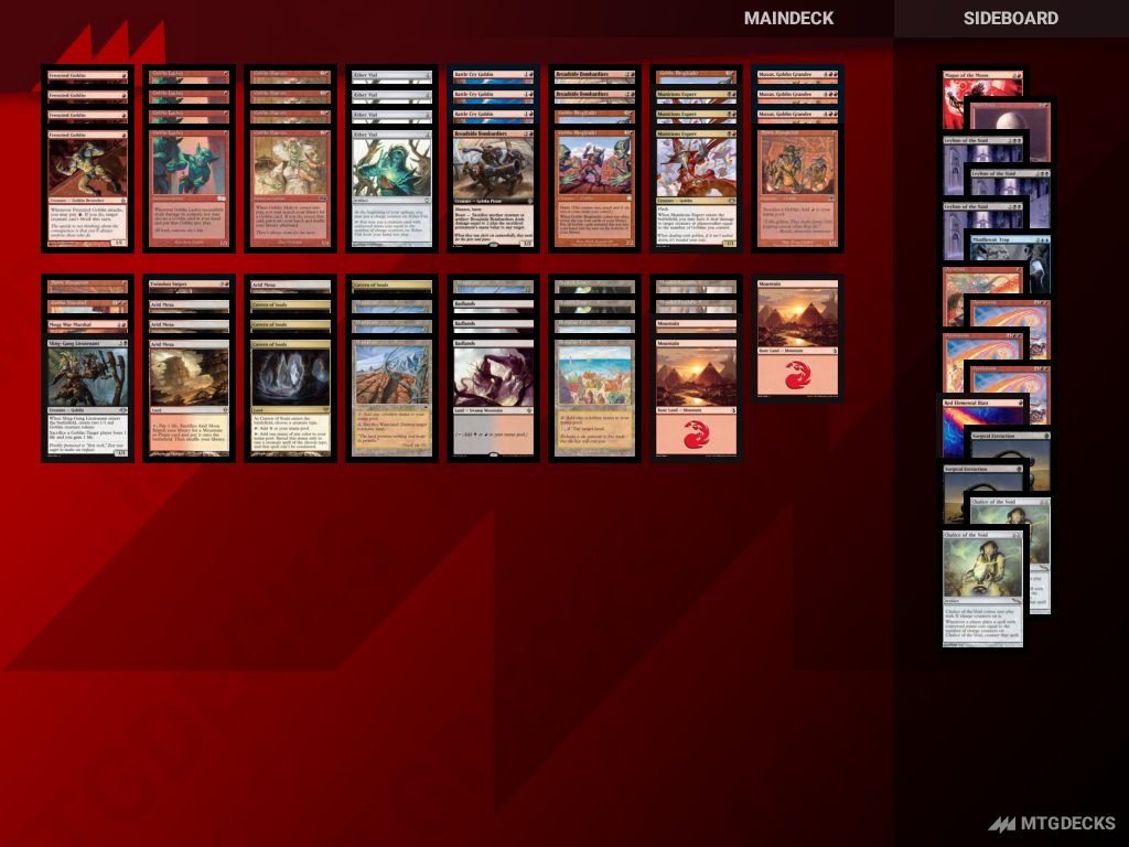 Legacy Goblin deck by Gregorio Soriente • MTG DECKS