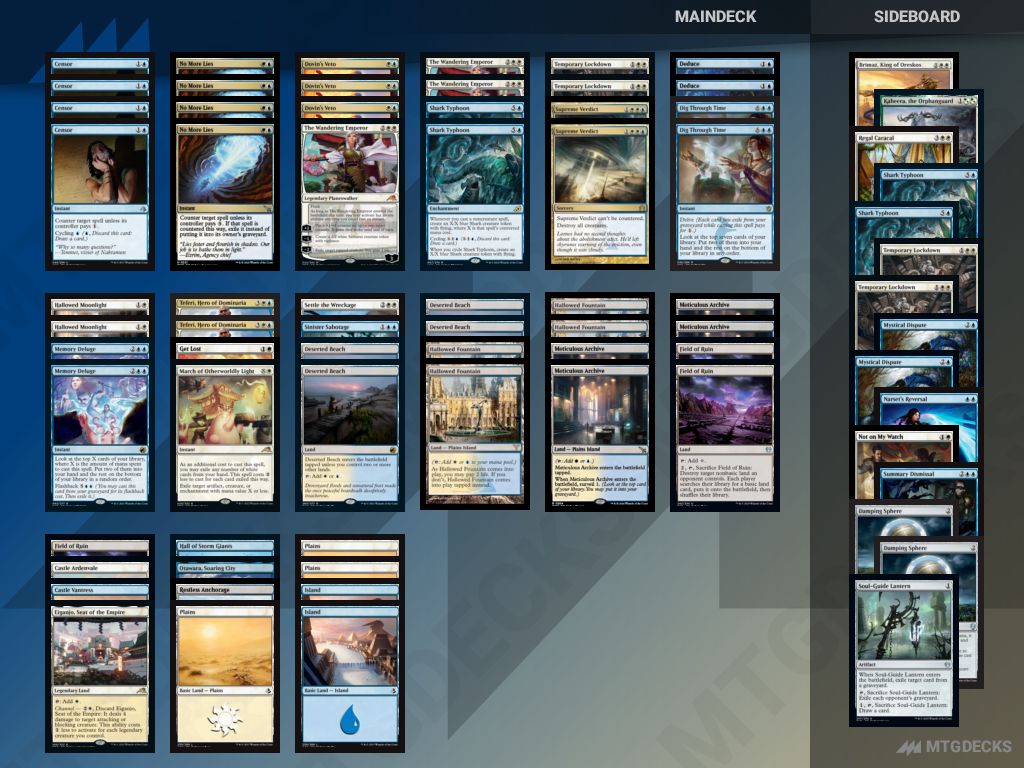 Pioneer Azorius Control deck by Backoff • MTG DECKS