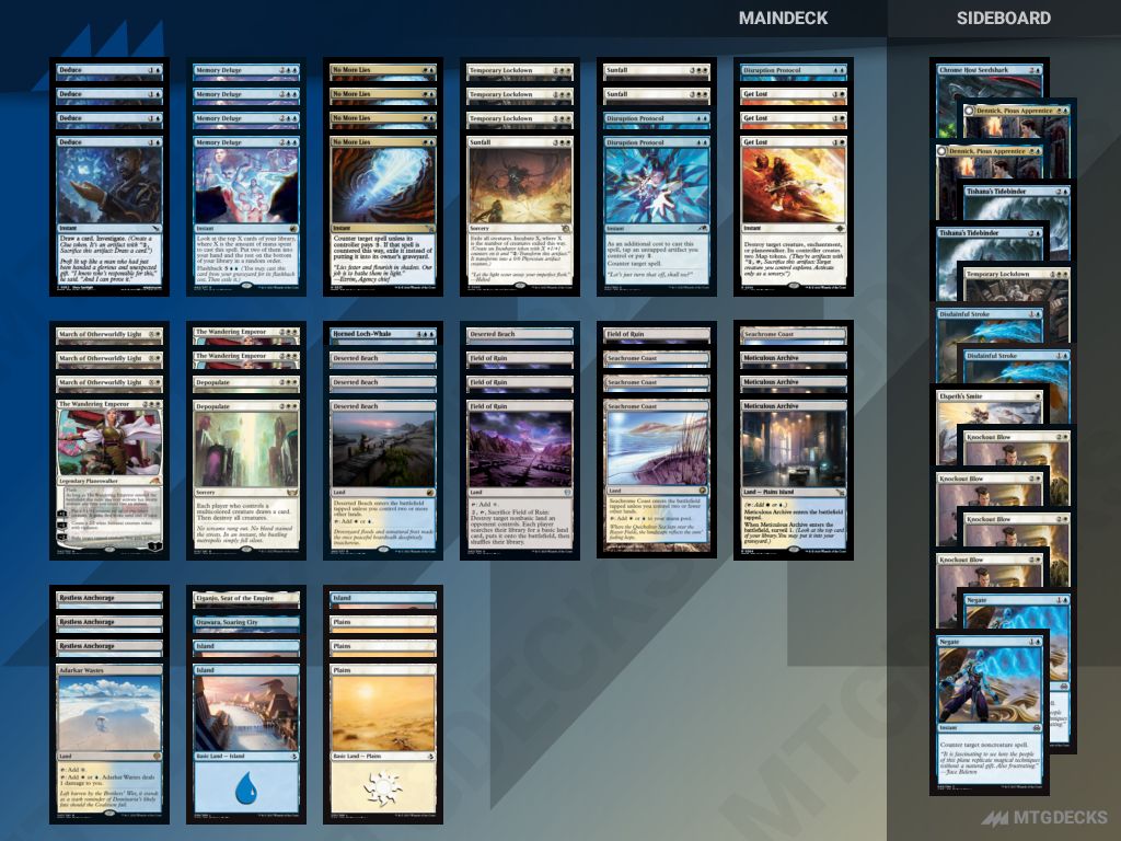 Standard Azorius Control deck by Sean Gallagher • MTG DECKS