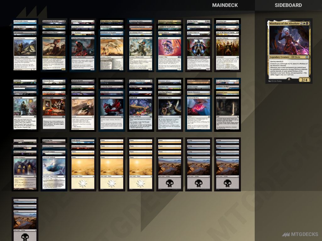 Arena HistoricBrawl Minthara of the Absolute Artisan Brawl deck by