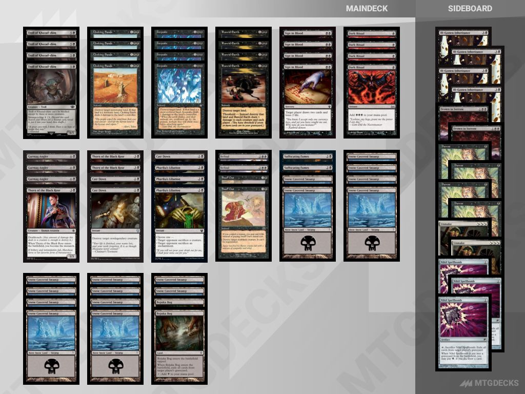 MTG Pauper Mono Black Land Destruction top decks • MTG DECKS