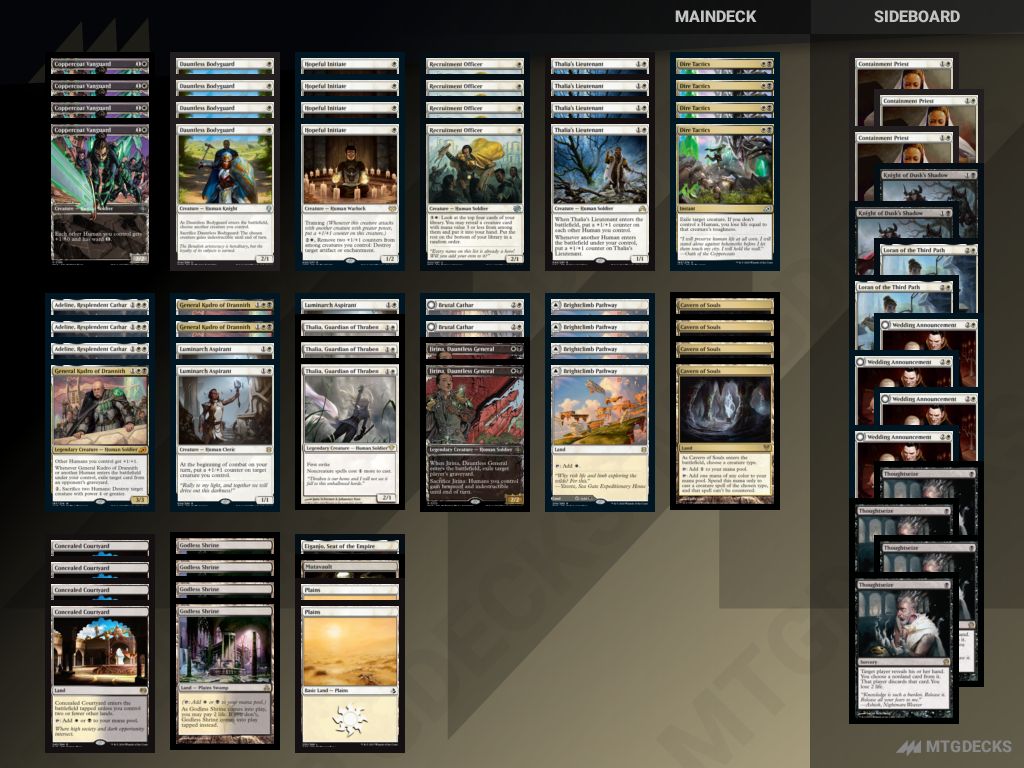 Arena Explorer [E] Orzhov Humans deck by aeonstasis • MTG DECKS