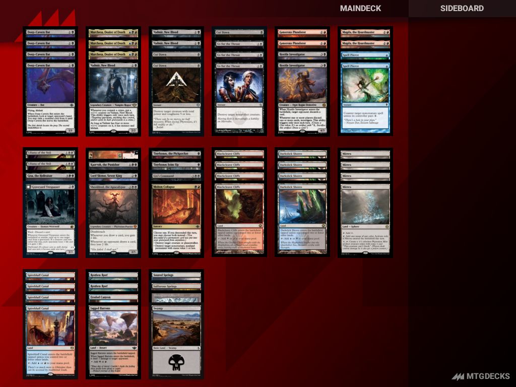 Arena Standard grixis crimes rotation proof standard deck by Magana