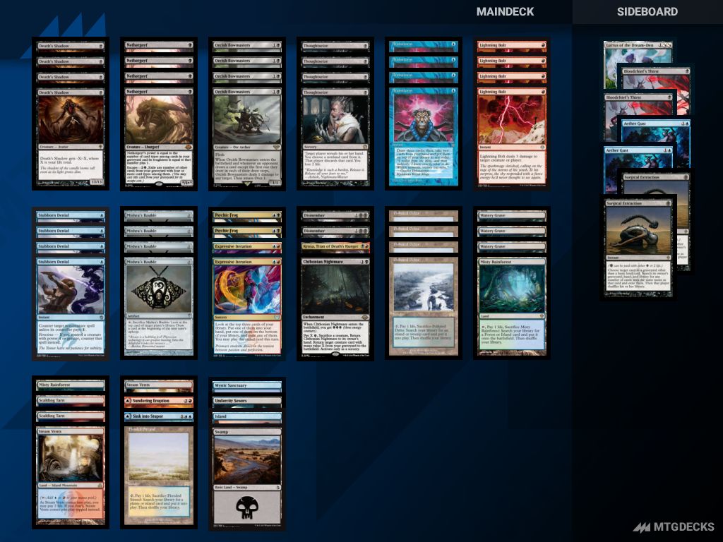 MTG Timeless Grixis Death's Shadow top decks • MTG DECKS