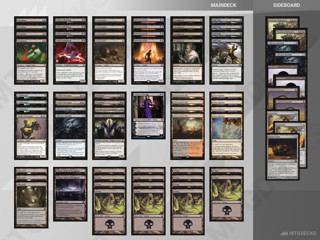 Modern MonoBlack Zombies deck by Nick Vallas • MTG DECKS