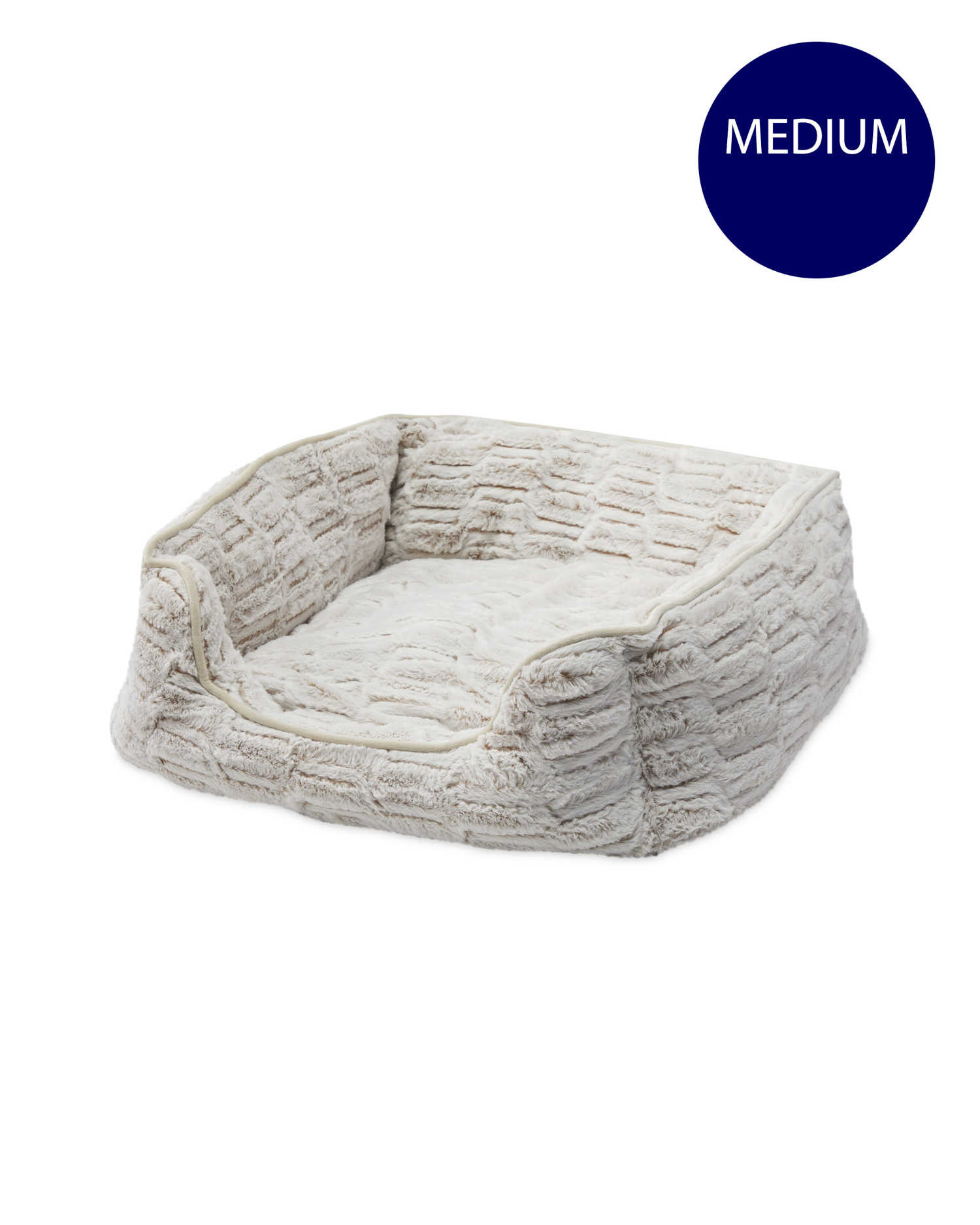 multiPROMOS Cream Bamboo Medium Plush Pet Bed