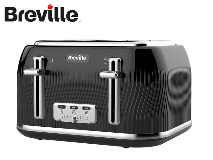 multiPROMOS Breville Flow 4 Slice Toaster Black