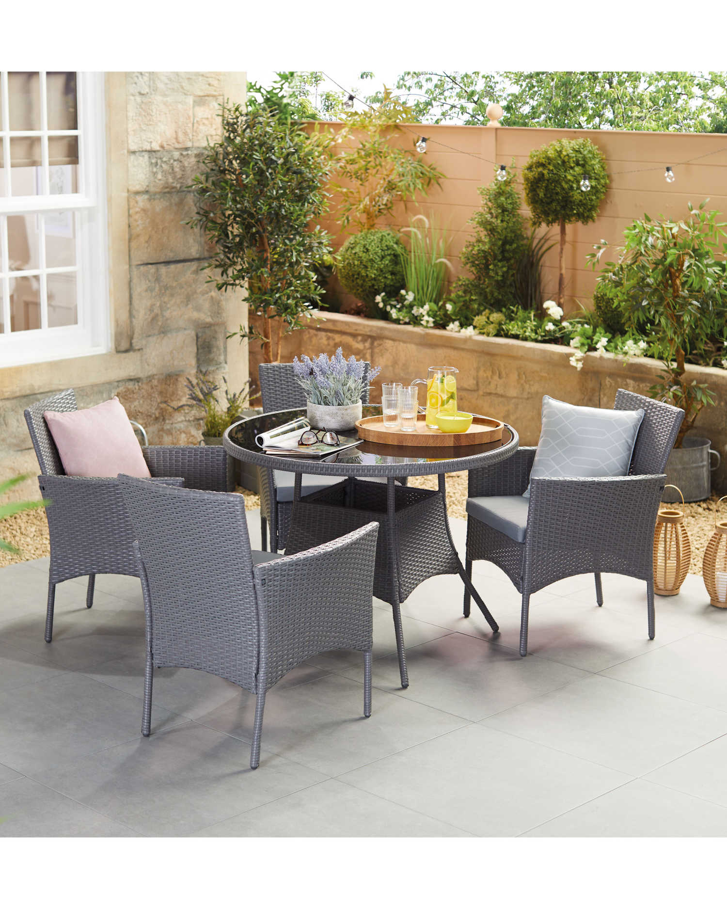 multiPROMOS Gardenline Rattan Dining Set