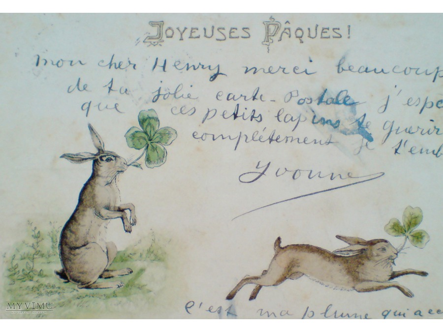 1904 Wielkanoc Francja... w Pocztówki Artystyczne w