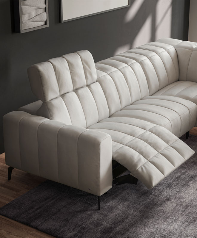 Portento Sofá De Três Lugares 20re Leather Natuzzi Editions Móveis E