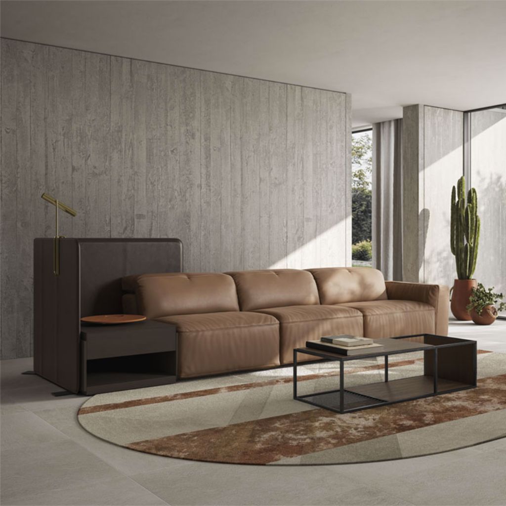 Colosseo modular sofa with open end table unit Natuzzi Italia Furniture & Furnishing