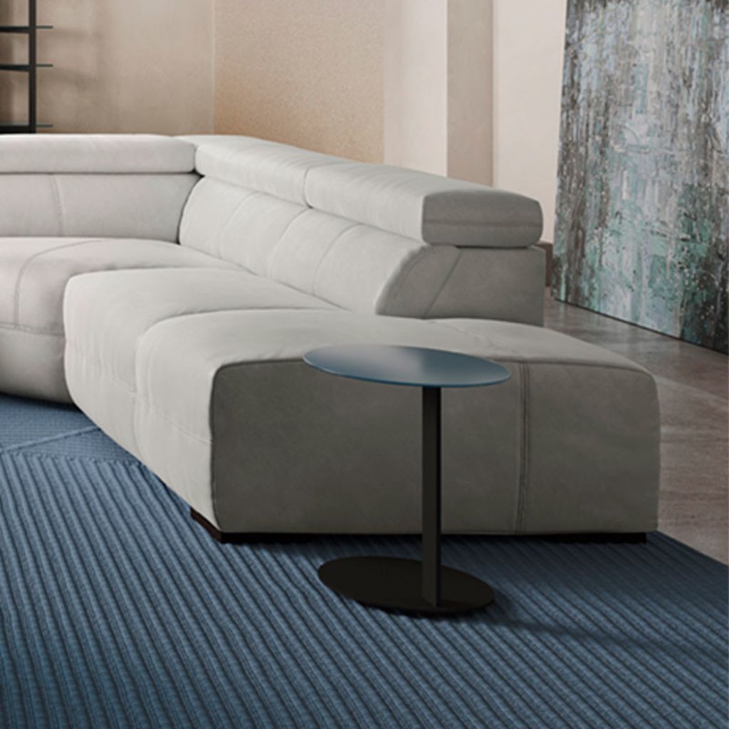 Balance modular corner sofa with open end and relax function dark