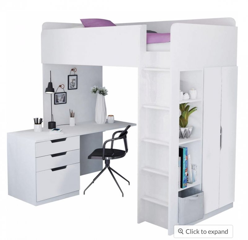 Construction of an Ikea loft bed and desk Hessett IP30 9BE