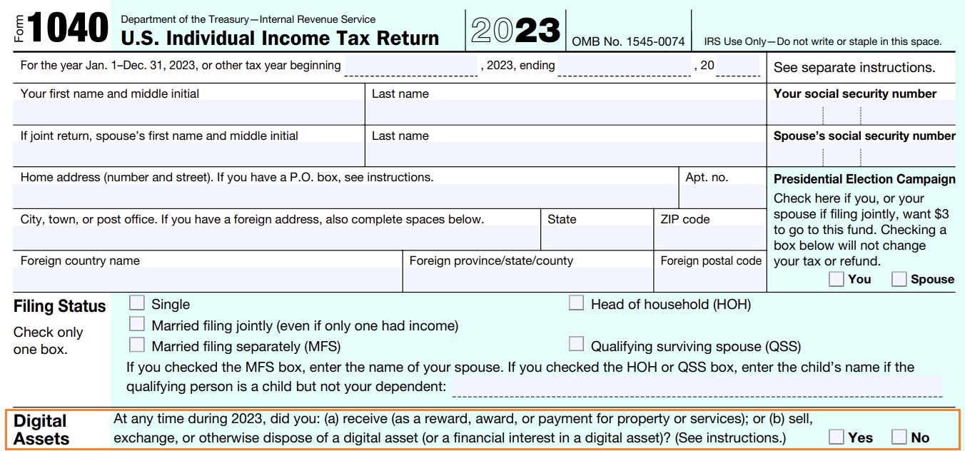 IRS Revises Digital Asset Question on Tax Forms Taxes Bitcoin News