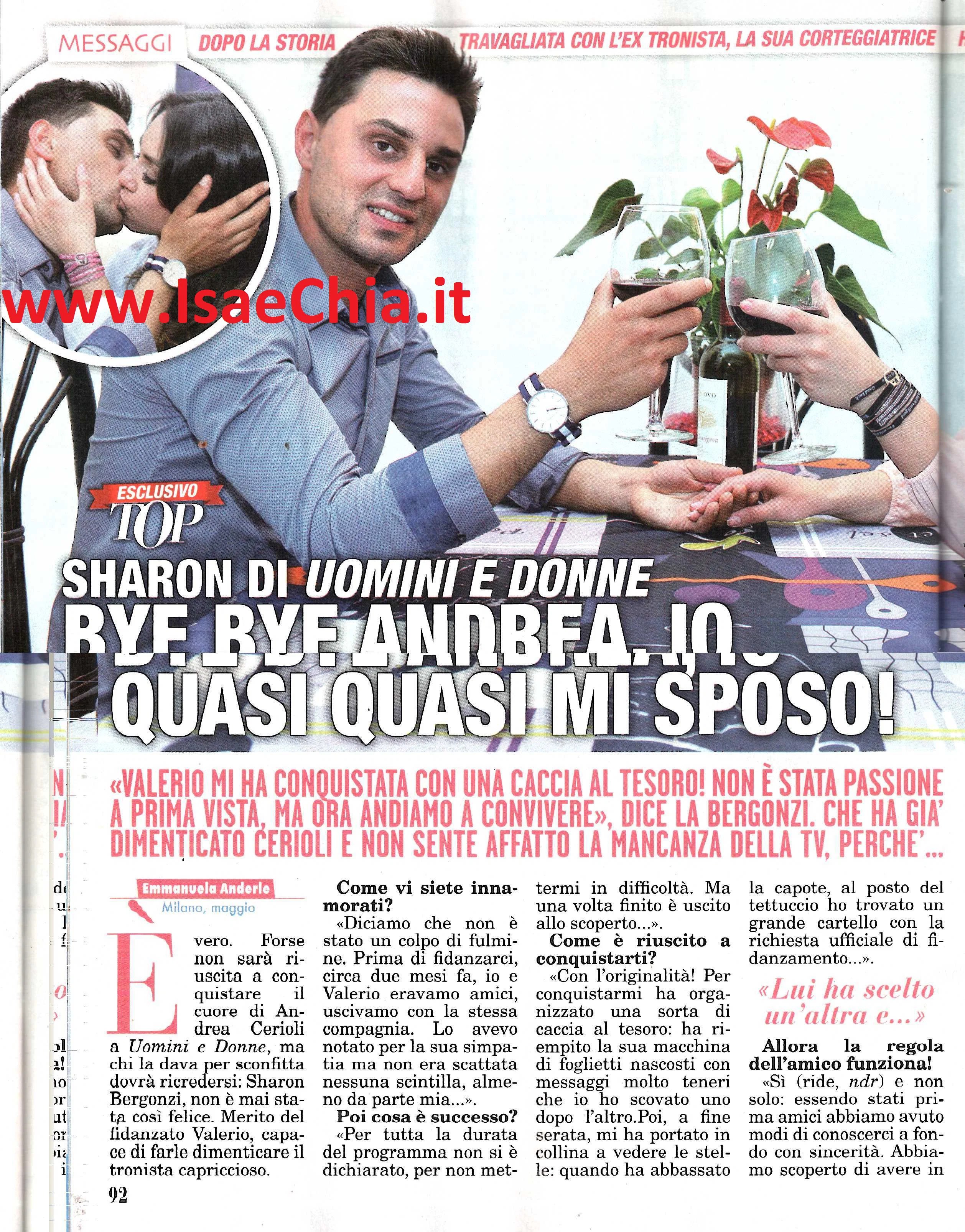 Sharon Bergonzi "Bye Bye Andrea Cerioli! Io quasi quasi mi sposo