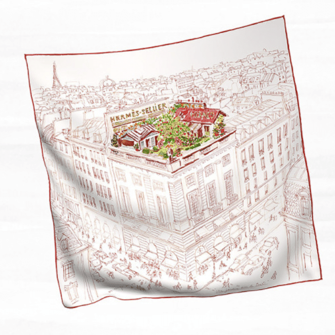in Paris] I bought Hermès Scarves at 24 Faubourg SaintHonoré