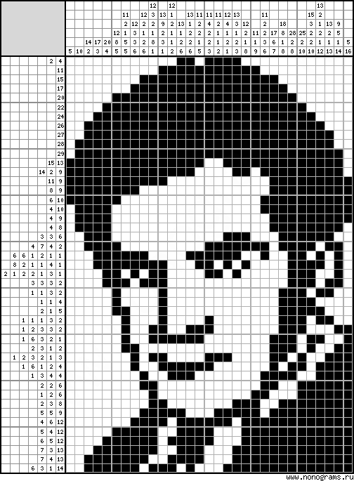 Black & white Japanese crossword «David Copperfield»
