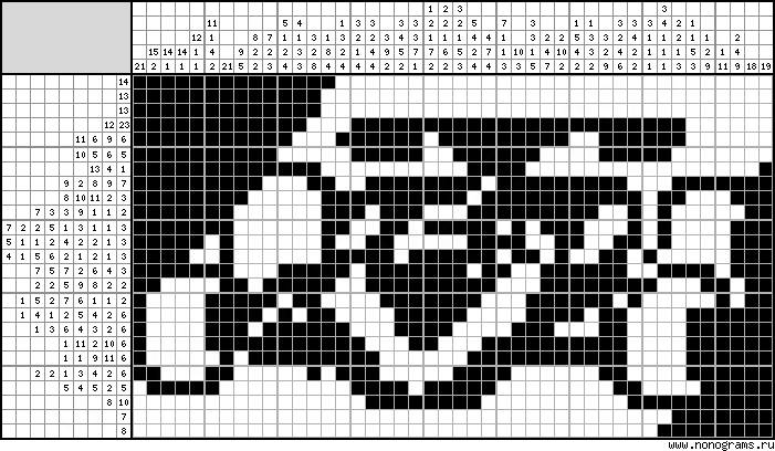 Black and white Japanese crossword «Formula 1»