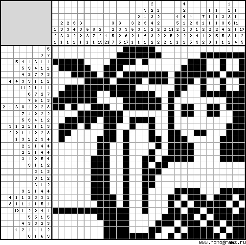 Black and white Japanese crossword «Hawaii»