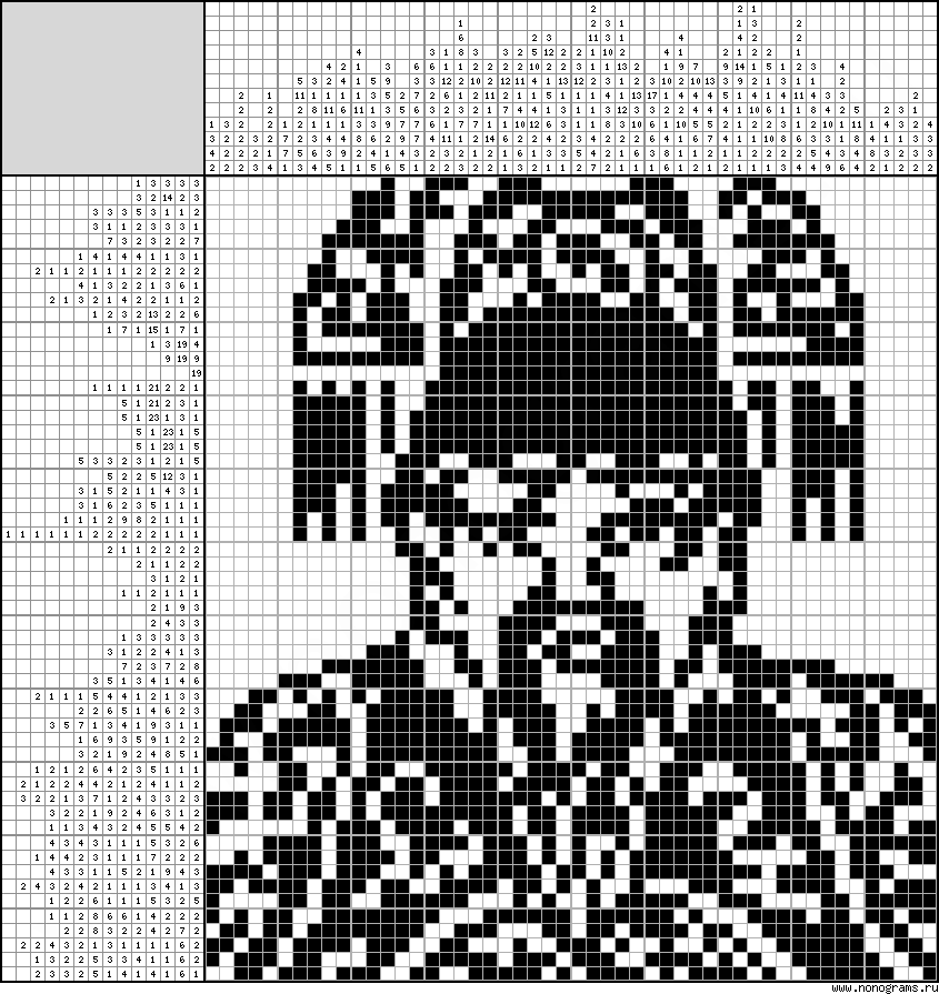 Black & white Japanese crossword «Emperor»