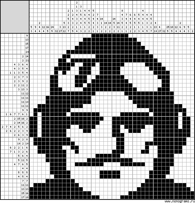 Black & white Japanese crossword «Pilot»