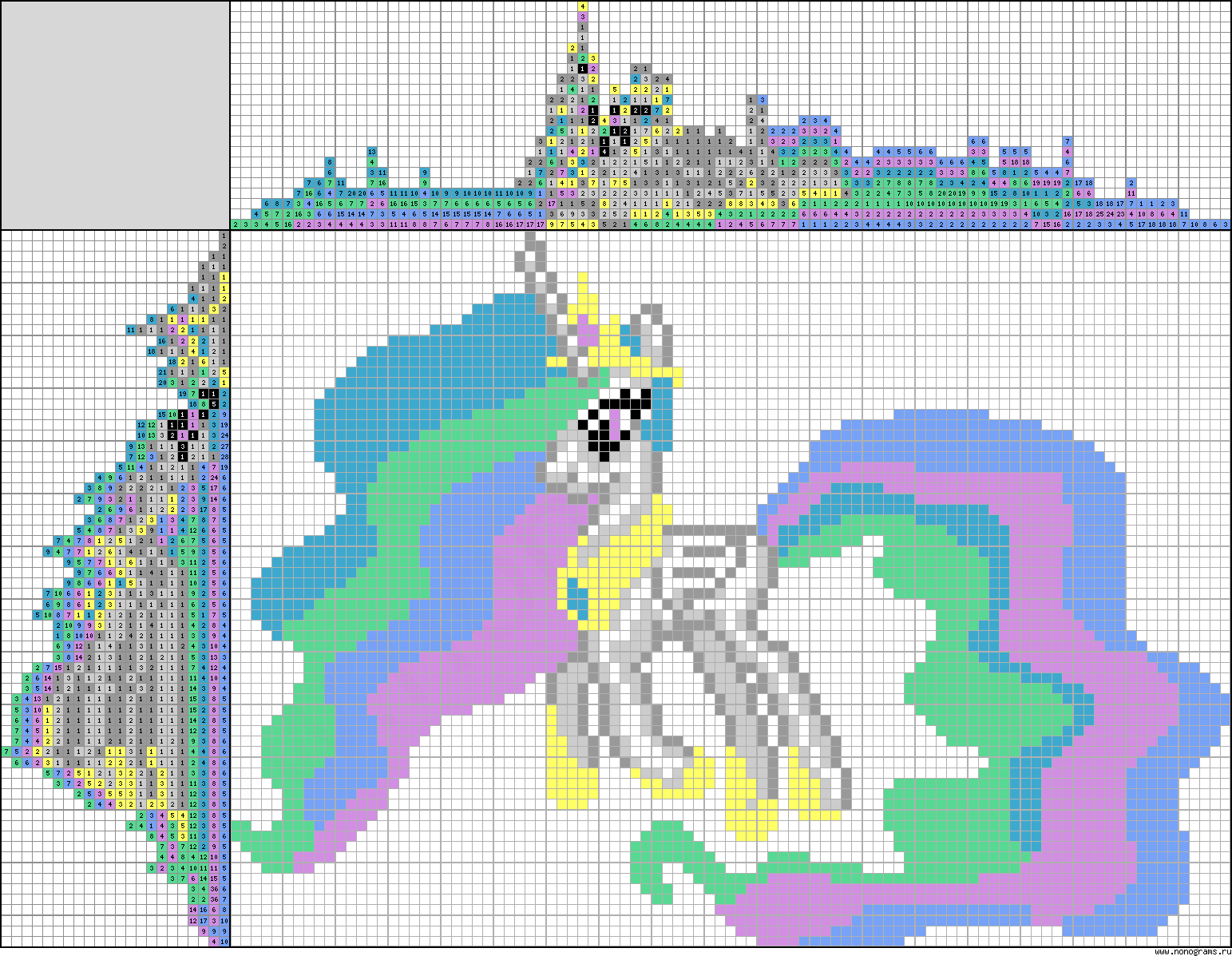 Colour Japanese crossword «The Sun Princess»