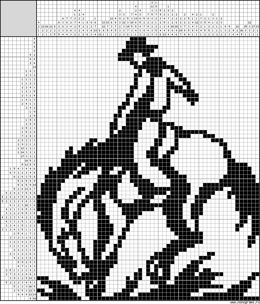 Black & white Japanese crossword «Rodeo»