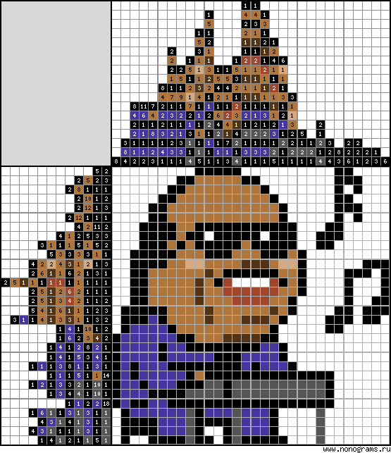 Colour Japanese crossword «Stevie Wonder»