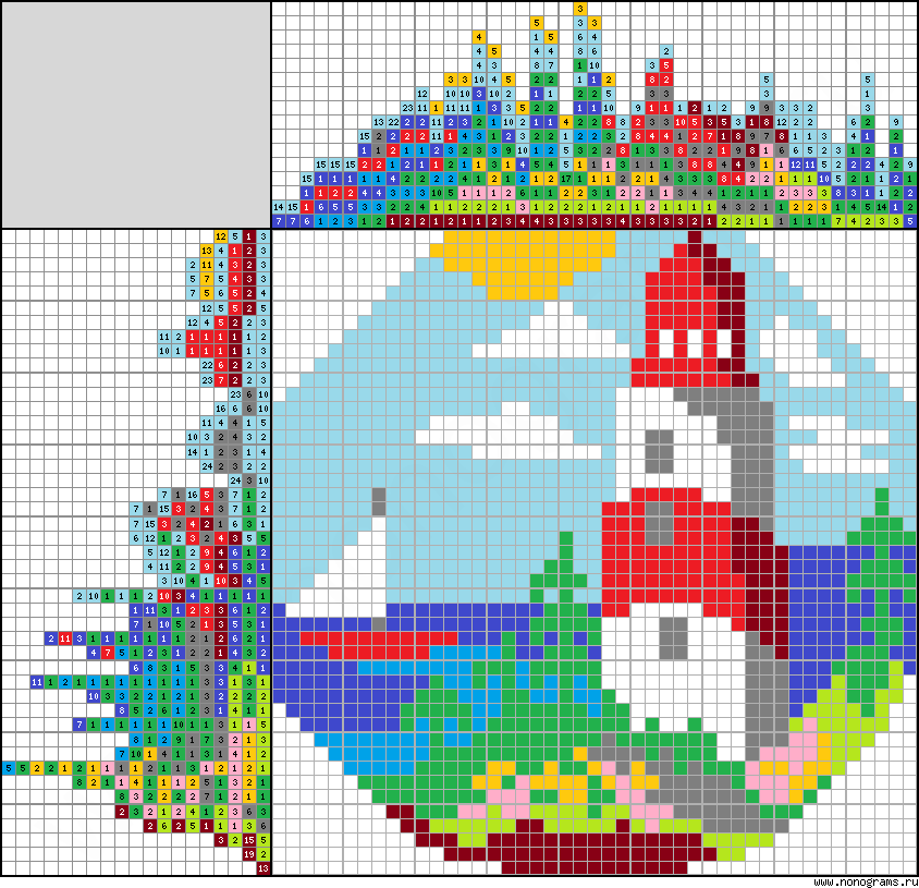 Colour Japanese crossword «Lighthause»