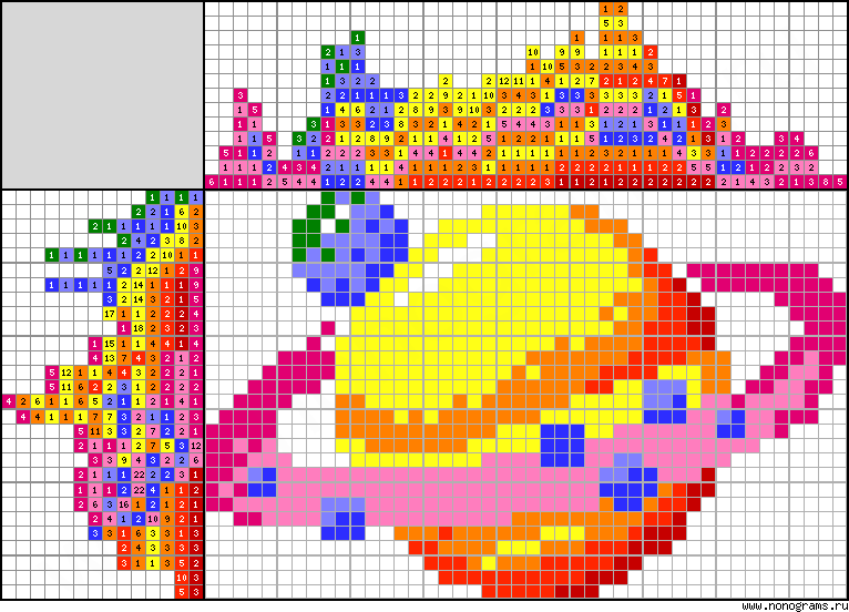 Colour Japanese crossword «Jupiter»
