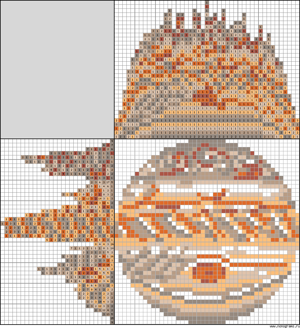 Colour Japanese crossword «Jupiter»