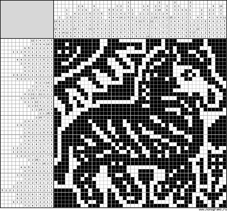 Black & white Japanese crossword «Zebra»