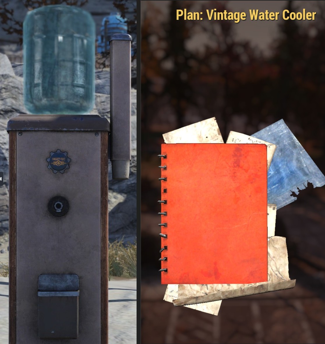 Buy Plan Vintage water cooler in FALLOUT 76 Items Offer 2326856956