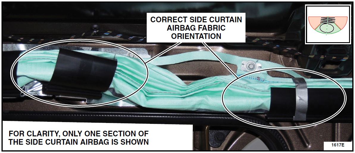 16S13 Side Curtain Airbag Inspection and Adjustment 20152016 Ford