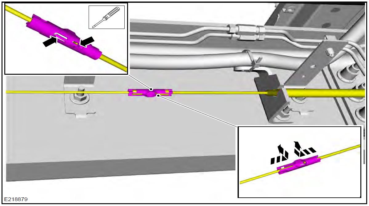 16S15 Parking Brake Cable Union Replacement 20152016 Ford F650